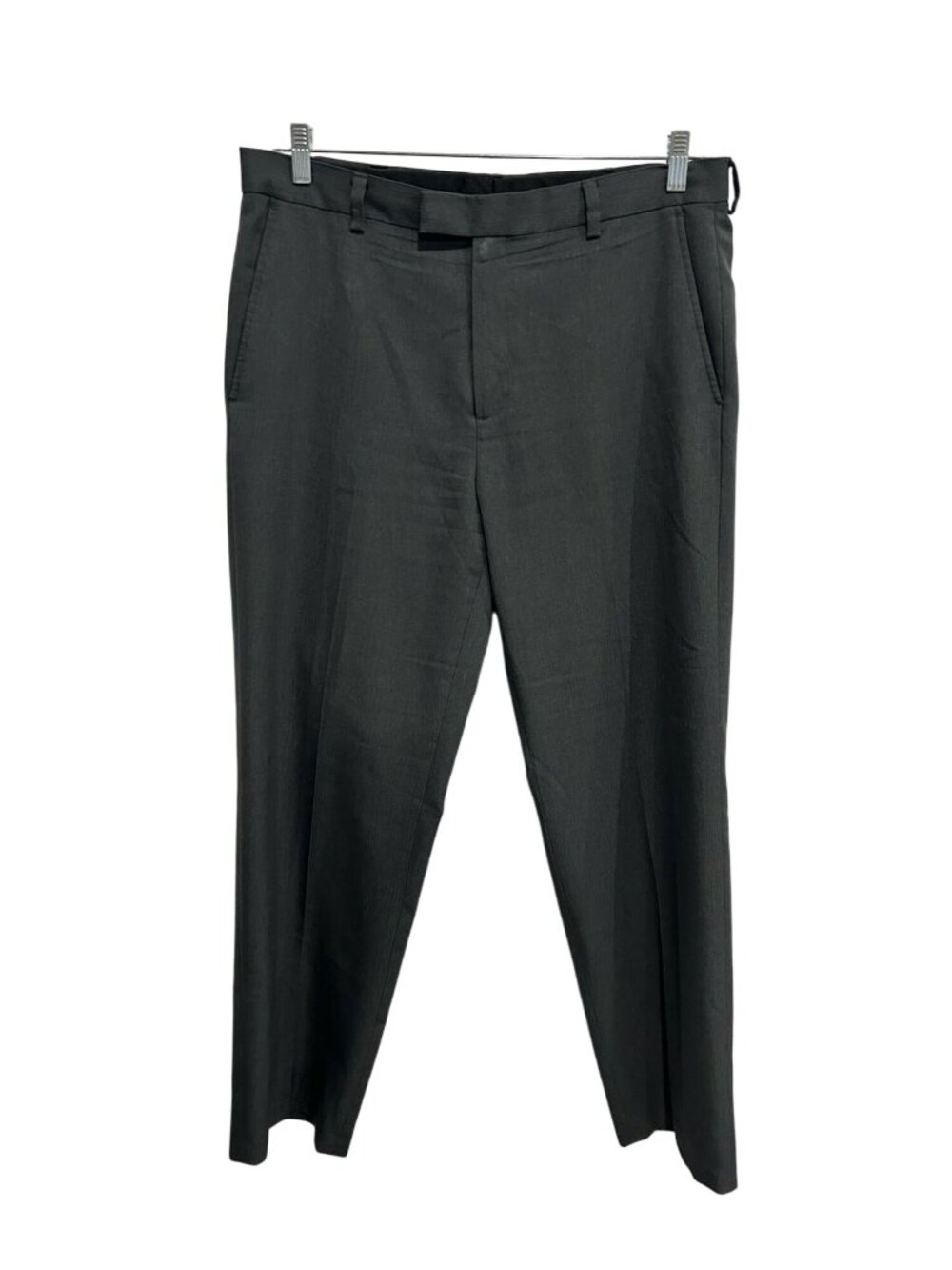 Kenneth Cole Reaction 34x32 Men Gray Flat Front Dress Pants Minimalist Old Money